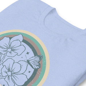 Sustainable Unisex t Shirt Flowers with Butterflies - Dipaliz - T-shirts - s