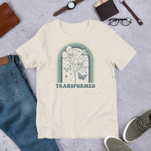 Sustainable Unisex t Shirt Flowers with Butterflies - Dipaliz - T-shirts - s