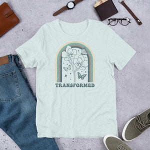 Sustainable Unisex t Shirt Flowers with Butterflies - Dipaliz - T-shirts - s
