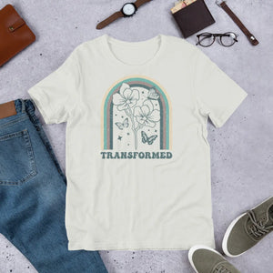 Sustainable Unisex t Shirt Flowers with Butterflies - Dipaliz - T-shirts - s