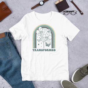 Sustainable Unisex t Shirt Flowers with Butterflies - Dipaliz - T-shirts - s