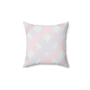 Pastels Polyester Square Pillow - Check Print - Dipaliz - Throw Pillows