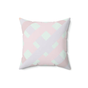 Pastels Polyester Square Pillow - Check Print - Dipaliz - Throw Pillows
