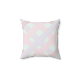 Pastels Polyester Square Pillow - Check Print - Dipaliz - Throw Pillows