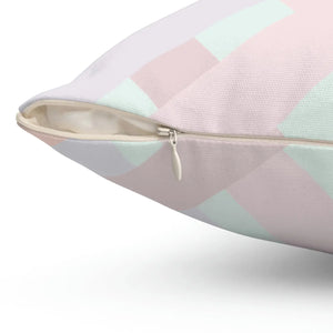 Pastels Polyester Square Pillow - Check Print - Dipaliz - Throw Pillows