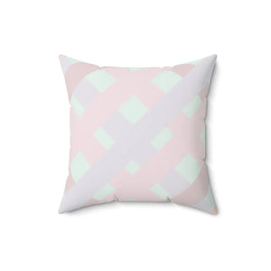 Pastels Polyester Square Pillow - Check Print - Dipaliz - Throw Pillows