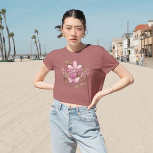 Floral Flowy Cropped Tee - Choose Kindness Everyday - Dipaliz - T-shirts