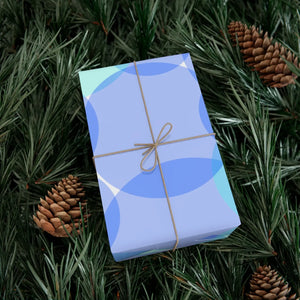 Chic Circles Blue Gift Wrap Papers - Matte or Satin - Dipaliz - Wrapping Paper