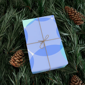 Chic Circles Blue Gift Wrap Papers - Matte or Satin - Dipaliz - Wrapping Paper