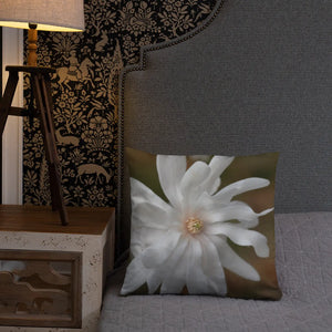 Magnolia Flower Throw Pillow – Insert Included - Dipaliz - Pillows