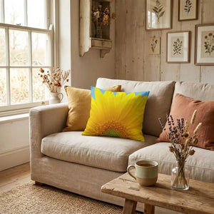 Dipaliz sunflower throw pillow shape retaining 18x18 case - pillows