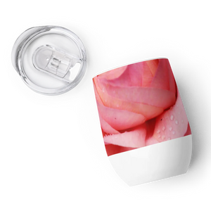 Flower Petals Wine Tumbler - Insulated Stainless Steel - Dipaliz - Tumblers