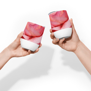 Flower Petals Wine Tumbler - Insulated Stainless Steel - Dipaliz - Tumblers