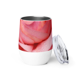 Flower Petals Wine Tumbler - Insulated Stainless Steel - Dipaliz - Tumblers