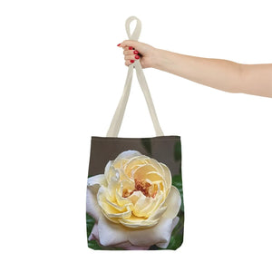 Vibrant Yellow Rose Tote Bag - Floral Polyester - Dipaliz - Shopping Totes