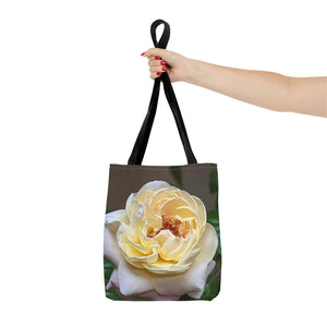 Vibrant Yellow Rose Tote Bag - Floral Polyester - Dipaliz - Shopping Totes