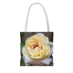 Vibrant Yellow Rose Tote Bag - Floral Polyester - Dipaliz - Shopping Totes