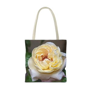 Vibrant Yellow Rose Tote Bag - Floral Polyester - Dipaliz - Shopping Totes