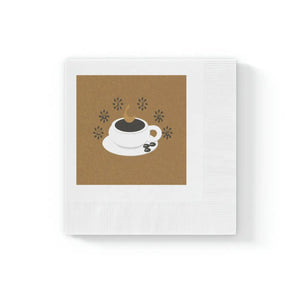White Coined Napkins – Coffee Mug Napkin - Dipaliz - Paper