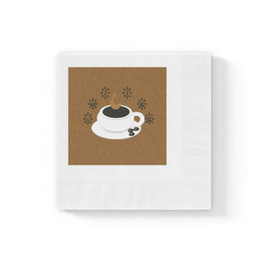 White Coined Napkins – Coffee Mug Napkin - Dipaliz - Paper