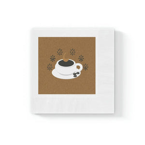 White Coined Napkins – Coffee Mug Napkin - Dipaliz - Paper