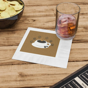 White Coined Napkins – Coffee Mug Napkin - Dipaliz - Paper