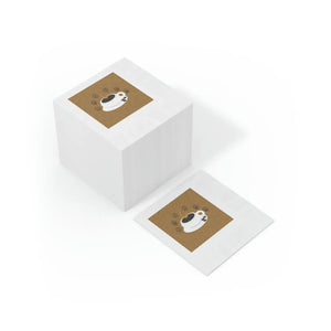 White Coined Napkins – Coffee Mug Napkin - Dipaliz - Paper