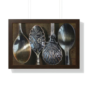 Vibrant Framed Horizontal Poster - Coffee Spoons - Dipaliz - Posters Prints & Visual Artwork