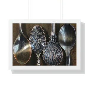 Vibrant Framed Horizontal Poster - Coffee Spoons - Dipaliz - Posters Prints & Visual Artwork