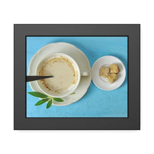 Coffee with Sugar Cubes Framed Paper Posters - 10″ x 8″ (horizontal) / Black Frame / Fine Art - Prints & Visual Artwork