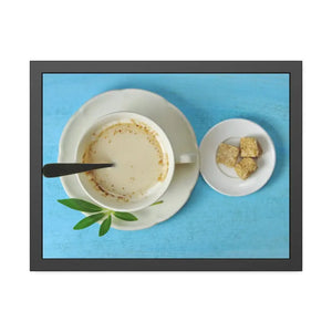 Coffee with Sugar Cubes Framed Paper Posters - 24″ x 18″ (horizontal) / Black Frame / Fine Art - Prints & Visual Artwork