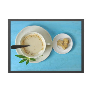 Coffee with Sugar Cubes Framed Paper Posters - 40’’ x 28’’ (horizontal) / Black Frame / Fine Art - Prints & Visual