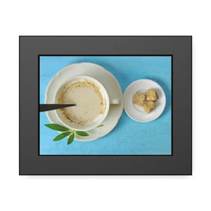 Coffee with Sugar Cubes Framed Paper Posters - 8’’ x 6’’ (horizontal) / Black Frame / Fine Art - Prints & Visual Artwork