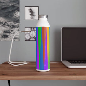 Slim Colored Stripes Water Bottle - 20oz Stainless - Dipaliz - Bottles