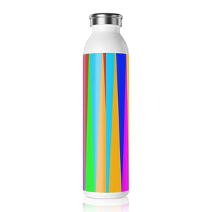 Slim Colored Stripes Water Bottle - 20oz Stainless - Dipaliz - Bottles