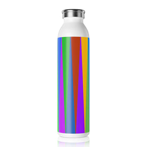 Slim Colored Stripes Water Bottle - 20oz Stainless - Dipaliz - Bottles