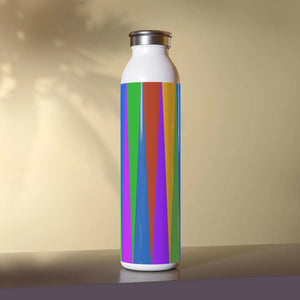 Slim Colored Stripes Water Bottle - 20oz Stainless - Dipaliz - Bottles
