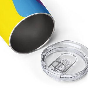 Vibrant Abstract Tumbler - Wine for Bold Celebrations - Dipaliz - Tumblers