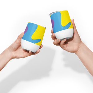 Vibrant Abstract Tumbler - Wine for Bold Celebrations - Dipaliz - Tumblers