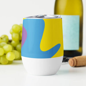 Vibrant Abstract Tumbler - Wine for Bold Celebrations - Dipaliz - Tumblers