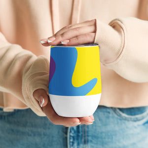 Vibrant Abstract Tumbler - Wine for Bold Celebrations - Dipaliz - Tumblers