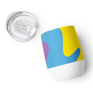 Vibrant Abstract Tumbler - Wine for Bold Celebrations - Dipaliz - Tumblers