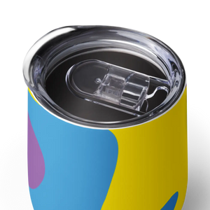 Vibrant Abstract Tumbler - Wine for Bold Celebrations - Dipaliz - Tumblers