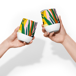 Vibrant Colorful Abstract Wine Tumbler - Dipaliz - Tumblers