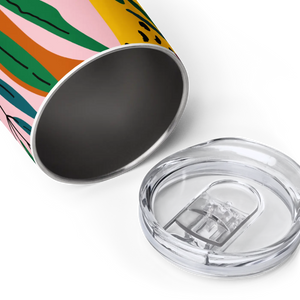 Vibrant Colorful Abstract Wine Tumbler - Dipaliz - Tumblers