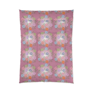 Colorful Flowers Blanket – Plush Gift for Her - Dipaliz - Quilts & Comforters