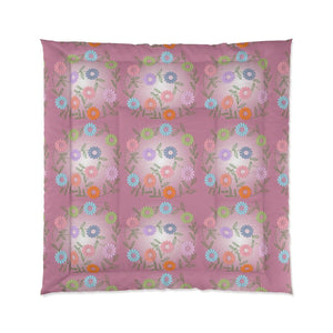 Colorful Flowers Blanket – Plush Gift for Her - Dipaliz - Quilts & Comforters