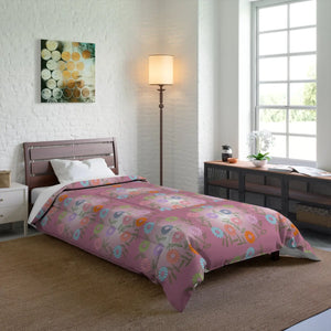 Colorful Flowers Blanket – Plush Gift for Her - Dipaliz - Quilts & Comforters