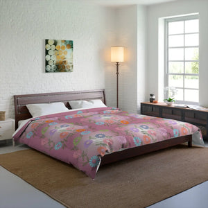 Colorful Flowers Blanket – Plush Gift for Her - Dipaliz - Quilts & Comforters