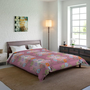 Colorful Flowers Blanket – Plush Gift for Her - Dipaliz - Quilts & Comforters